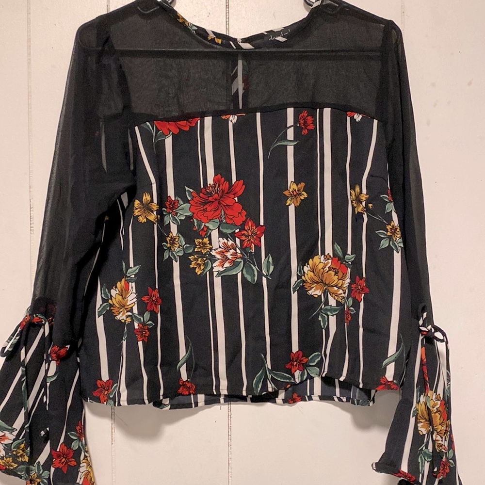 Sheer floral top